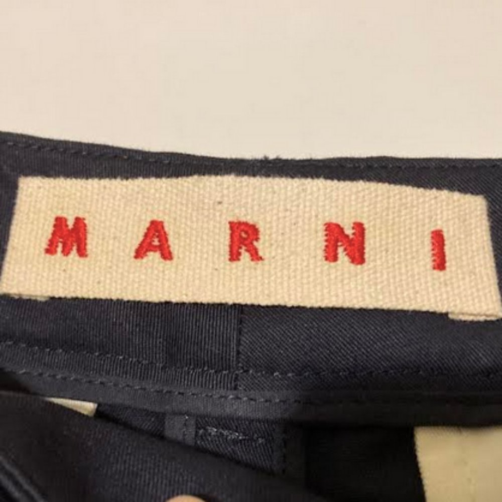 NWOT Marni Navy Cotton/Linen trousers. Made it Italy